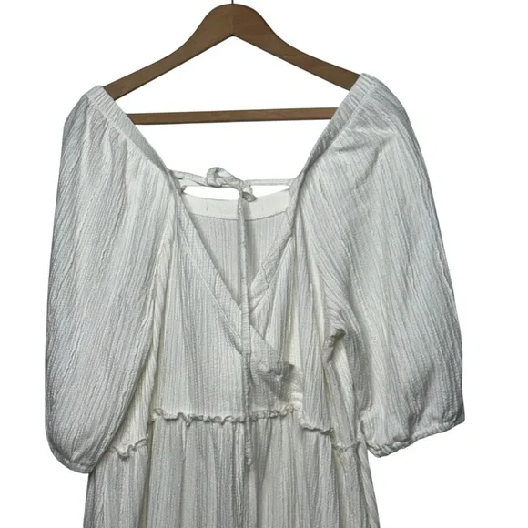 FRYE AND CO Women’s Flare Ballon Sleeves Dress Ivory Size 1X - Picture 7 of 12